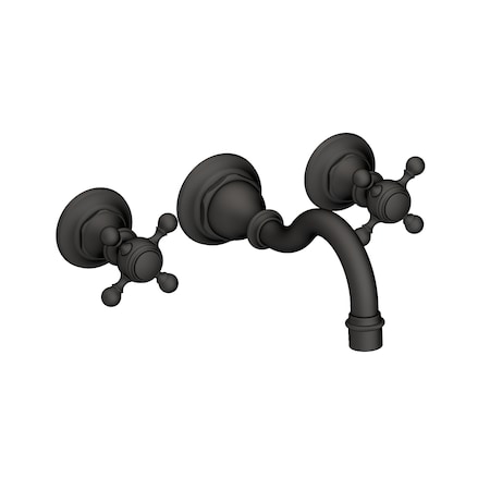 Newport Brass Wall Mount Lavatory Faucet in Flat Black 3-1761-56
